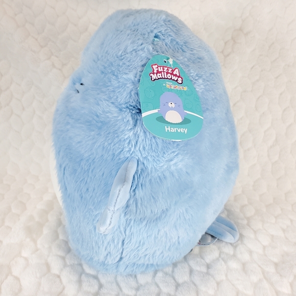 Harvey Fuzzamallow Squishmallow 12 Inch Blue Walrus BNWT - Picture 2 of 7